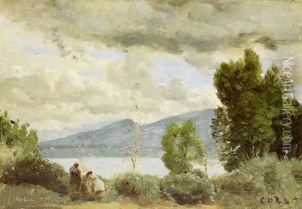 View of the Chalet de Chenes, Bellevue, Geneva Oil Painting - Jean-Baptiste-Camille Corot