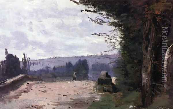 Bridge in the Coubron Valley Oil Painting - Jean-Baptiste-Camille Corot