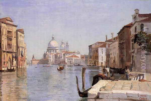 Venice - View of Campo della Carita from the Dome of the Salute Oil Painting - Jean-Baptiste-Camille Corot
