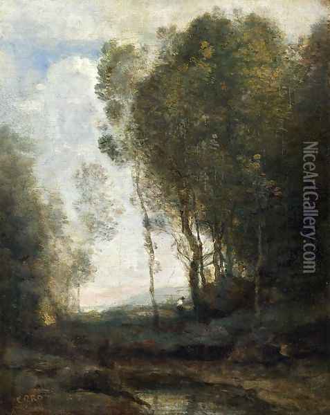 The Edge of the Forest Oil Painting - Jean-Baptiste-Camille Corot