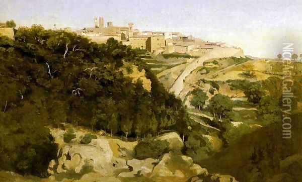 Vista de Volterra Oil Painting - Jean-Baptiste-Camille Corot