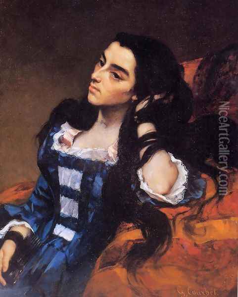 Portrait of a Spanish Lady Oil Painting - Gustave Courbet