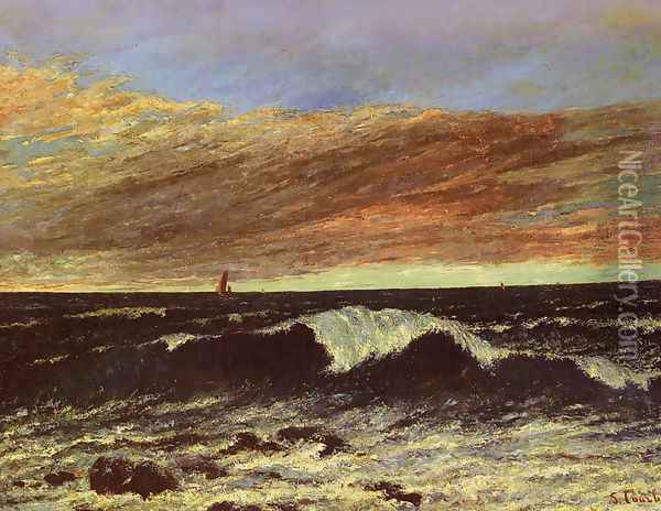 La Vague (The Wave) Oil Painting - Gustave Courbet