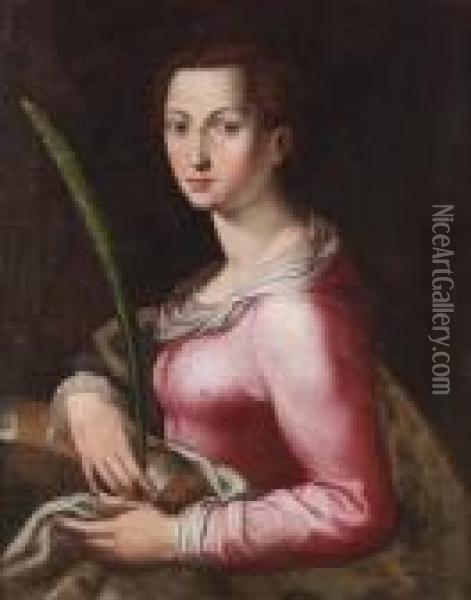Saint Catherine Oil Painting - Agnolo Bronzino