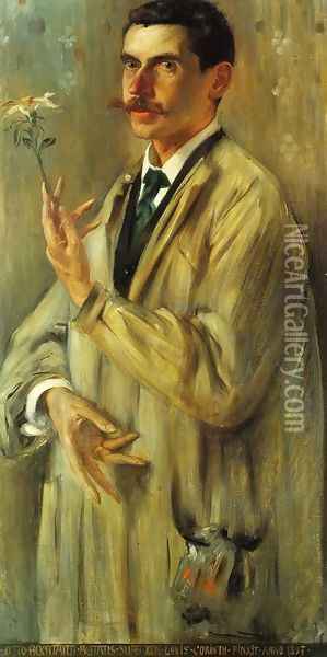 Portrait of Otto Eckmann (1865-1902) Oil Painting - Lovis (Franz Heinrich Louis) Corinth