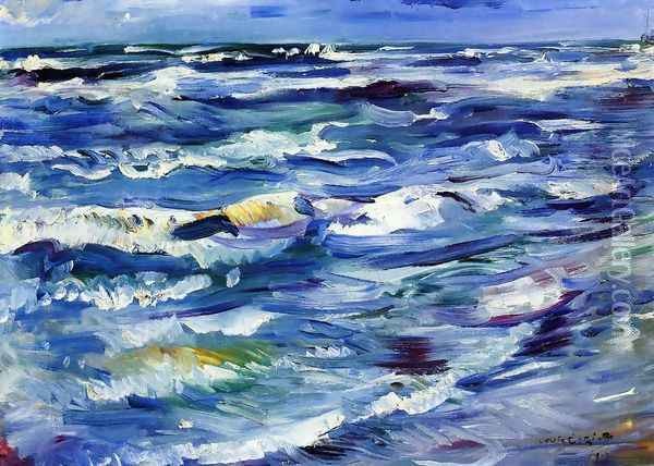 The Sea near La Spezia Oil Painting - Lovis (Franz Heinrich Louis) Corinth