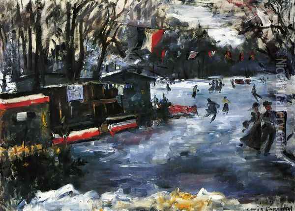 Ice Skating Rink in The Tiergarten, Berlin Oil Painting - Lovis (Franz Heinrich Louis) Corinth