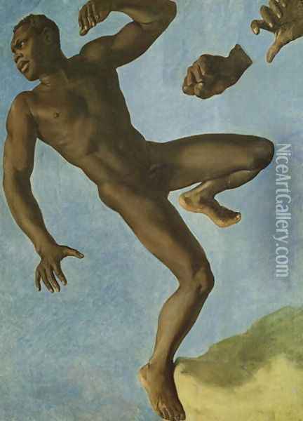 Study of a Nude Negro, 1838 Oil Painting - Theodore Chasseriau