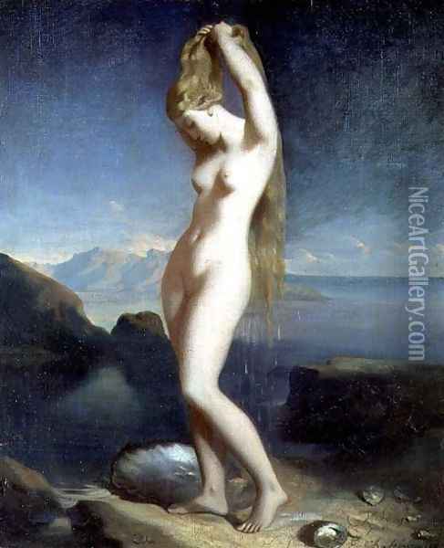 Venus Anadyomene, or Venus of the Sea, 1838 Oil Painting - Theodore Chasseriau