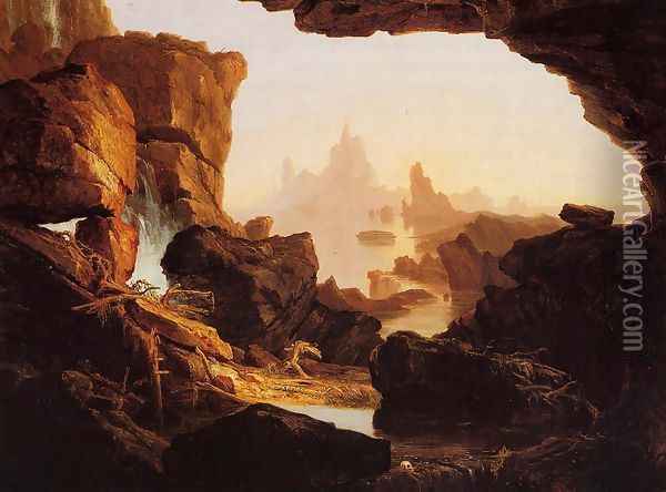 The Subsiding of the Waters of the Deluge Oil Painting - Thomas Cole