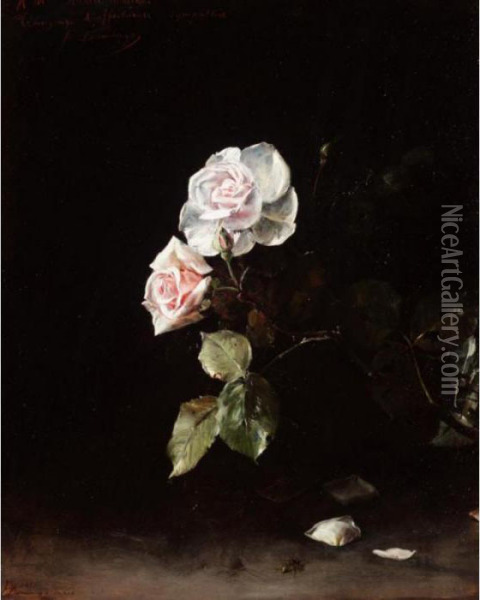 Roses Oil Painting - Francisco Domingo Marques