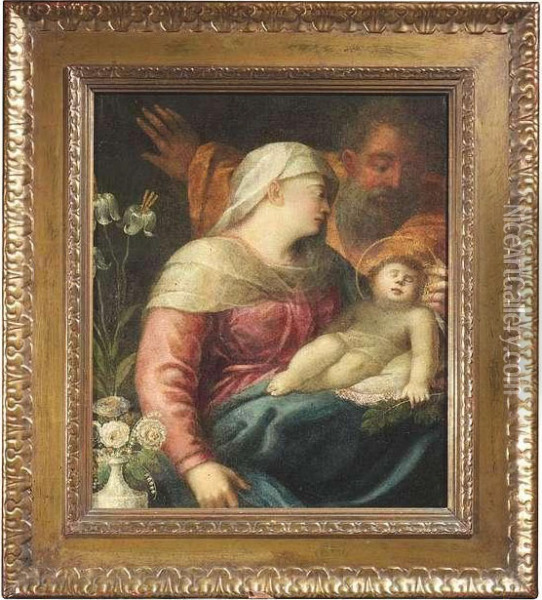 17th Ct. The Holy Family Oil Painting - Dosso Dossi