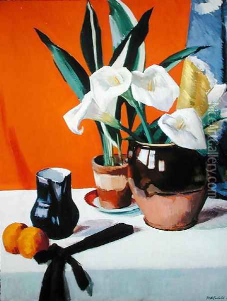 Arum Lilies Oil Painting - Francis Campbell Boileau Cadell
