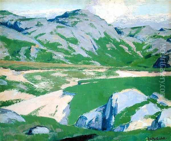 Lake and Mountains Oil Painting - Francis Campbell Boileau Cadell