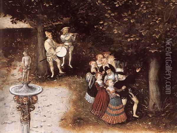 The Fountain of Youth (detail 5) 1546 Oil Painting - Lucas The Elder Cranach