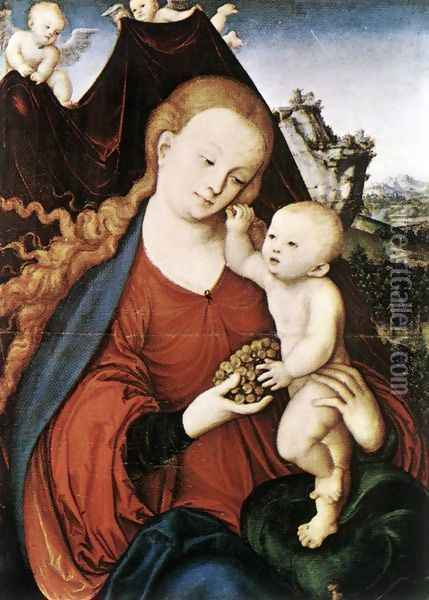 Madonna and Child Oil Painting - Lucas The Elder Cranach
