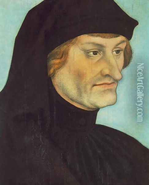 Portrait of Johannes Geiler von Kaysersberg Oil Painting - Lucas The Elder Cranach