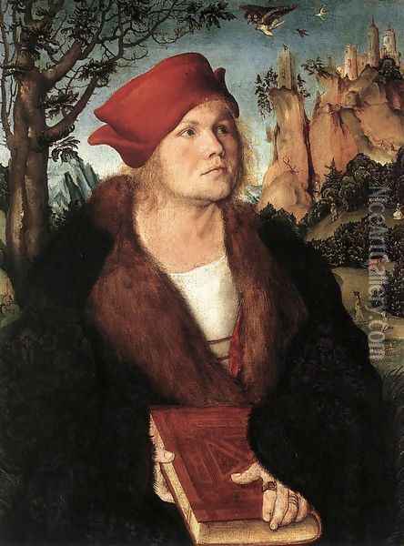 Portrait of Dr. Johannes Cuspinian c. 1502 Oil Painting - Lucas The Elder Cranach
