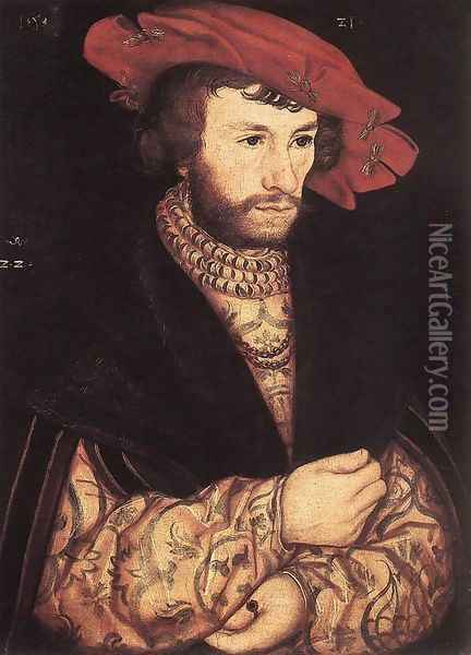 Portrait of a Young Man Oil Painting - Lucas The Elder Cranach