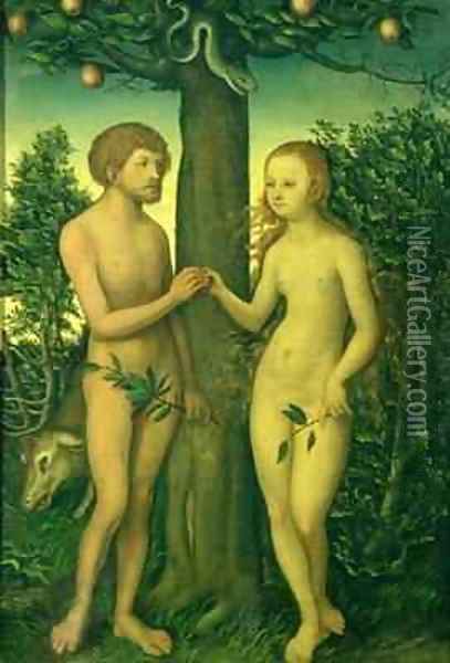 Adam and Eve 4 Oil Painting - Lucas The Elder Cranach