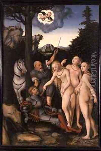The Judgement of Paris 2 Oil Painting - Lucas The Elder Cranach