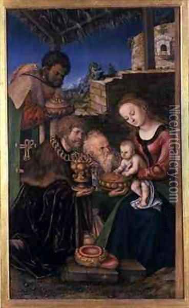 The Adoration of the Magi Oil Painting - Lucas The Elder Cranach