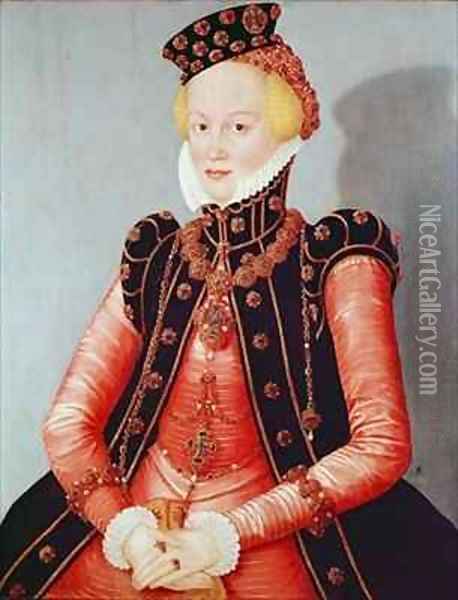 Portrait of a Young Woman Oil Painting - Lucas The Elder Cranach