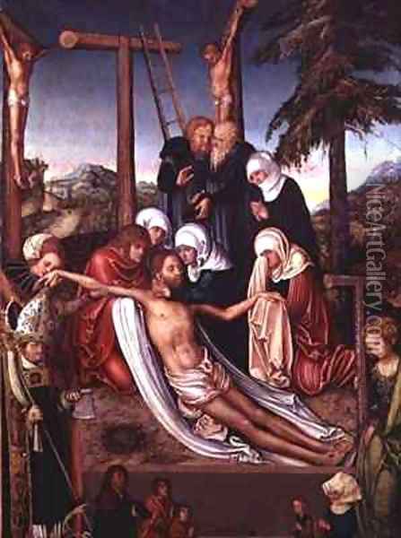 The Lamentation Over the Dead Christ Oil Painting - Lucas The Elder Cranach