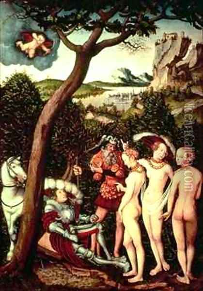 The Judgement of Paris Oil Painting - Lucas The Elder Cranach