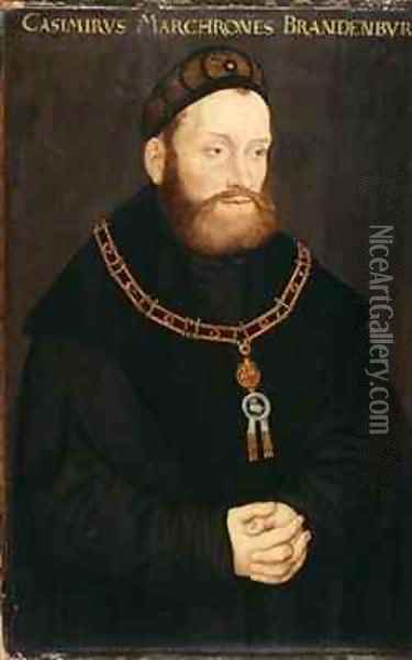 Portrait of Margrave Kasimir von Brandenburg Kulmbach Oil Painting - Lucas The Elder Cranach