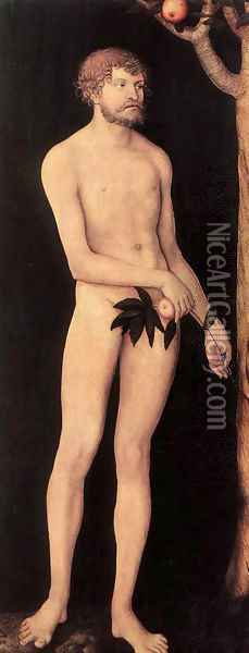 Adam and Eve 1531 2 Oil Painting - Lucas The Elder Cranach