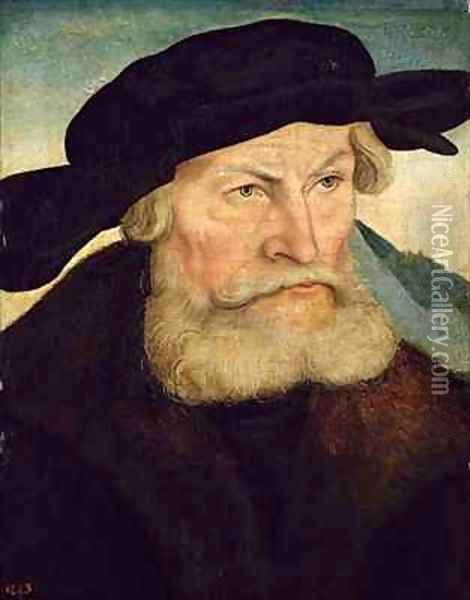 Portrait of Herzog Heinrich the Pious of Saxony Oil Painting - Lucas The Elder Cranach
