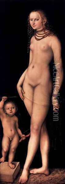 Venus and Cupid 7 Oil Painting - Lucas The Elder Cranach