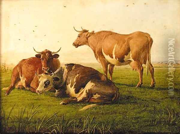 Cattle resting 3 Oil Painting - Thomas Sidney Cooper