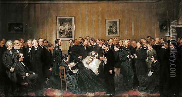The Death of Lincoln, 1868 Oil Painting - Alonzo Chappel