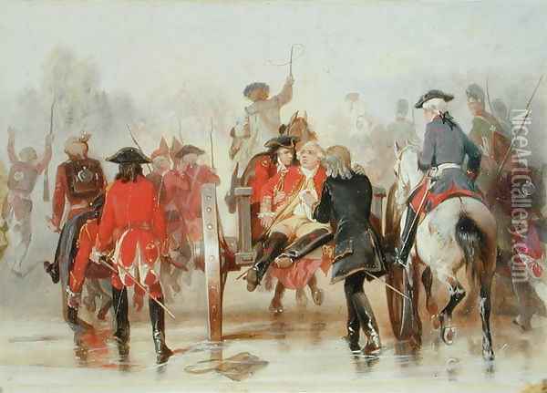 Braddock's Retreat on 9th July 1755, 1865 Oil Painting - Alonzo Chappel