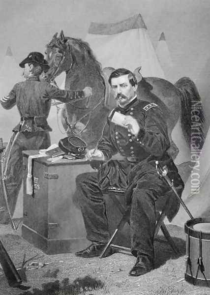 Portrait of George Brinton McClellan (1826-85) Oil Painting - Alonzo Chappel