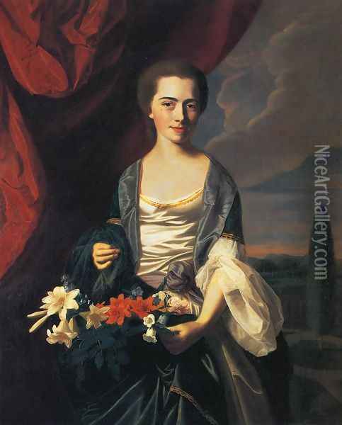 Mrs. Woodbury Langdon (Sarah Sherburne) Oil Painting - John Singleton Copley
