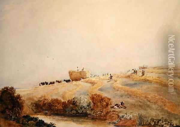 Haymaking c.1808 Oil Painting - David Cox