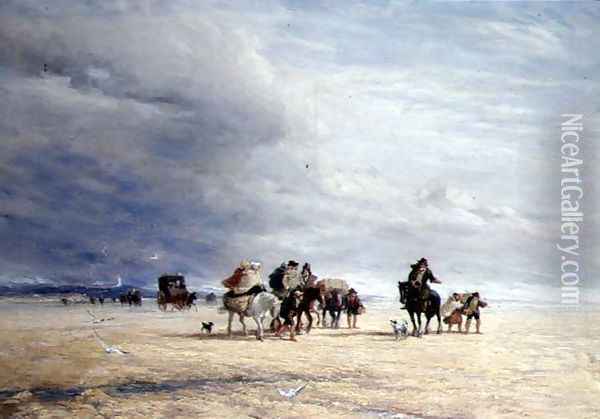 Lancaster Sands 1841 Oil Painting - David Cox