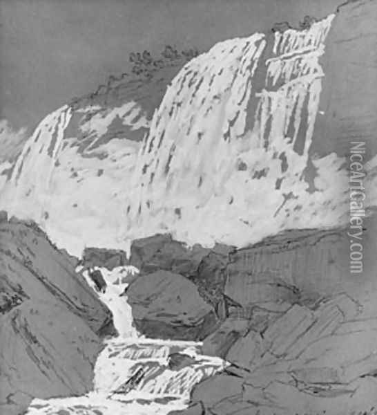American Falls, Niagara Oil Painting - Jasper Francis Cropsey