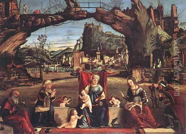 Holy Conversation 2 Oil Painting - Vittore Carpaccio