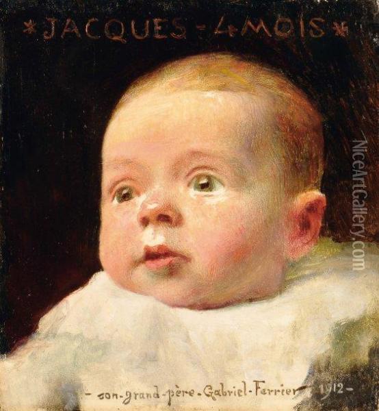 Figure D'enfant Oil Painting - Gabriel Joseph Marie Augustin Ferrier