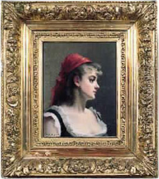 La Parisienne Oil Painting - Leon Fleury