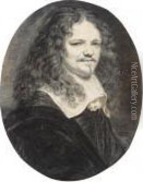 Portrait Of A Gentleman, Half Length Oil Painting - Govert Teunisz. Flinck