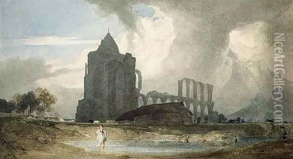 Croyland Abbey Oil Painting - John Sell Cotman