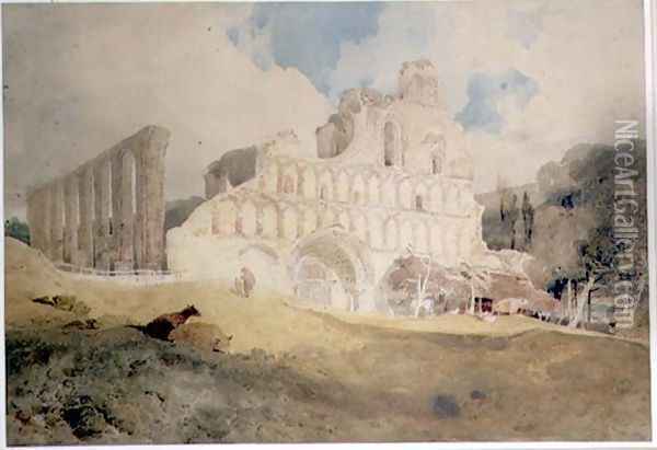 St. Botolph's Priory Colchester, c.1804-5 Oil Painting - John Sell Cotman