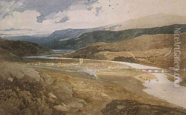 Dolgelly, North Wales, 1804-05 Oil Painting - John Sell Cotman