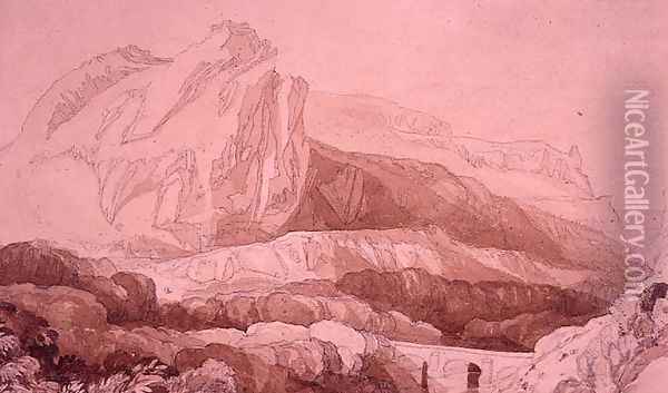 The Mountain of the Roule, Cherbourg Oil Painting - John Sell Cotman