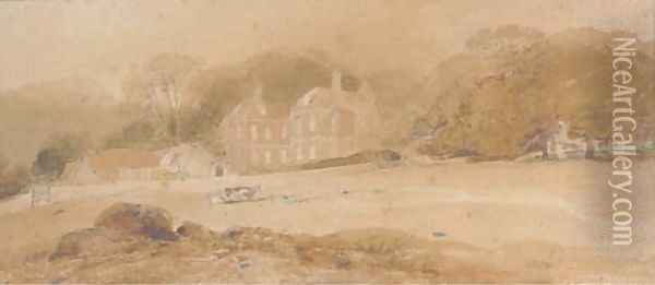 A Yorkshire manor house Oil Painting - John Sell Cotman